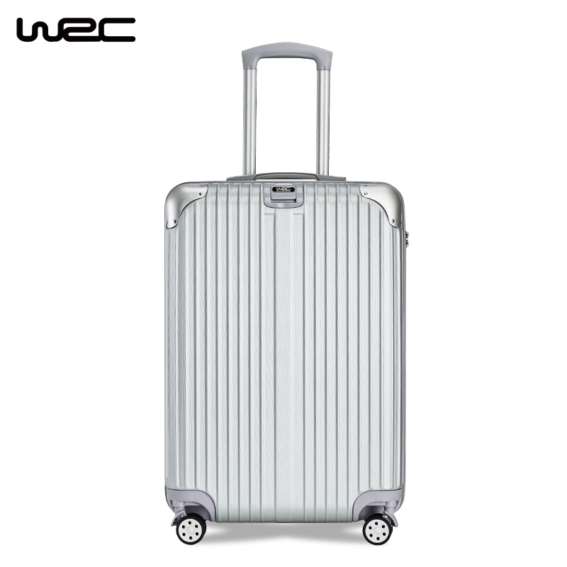 WRC 经典竖纹亮面拉杆箱 W-J801 24英寸 银色